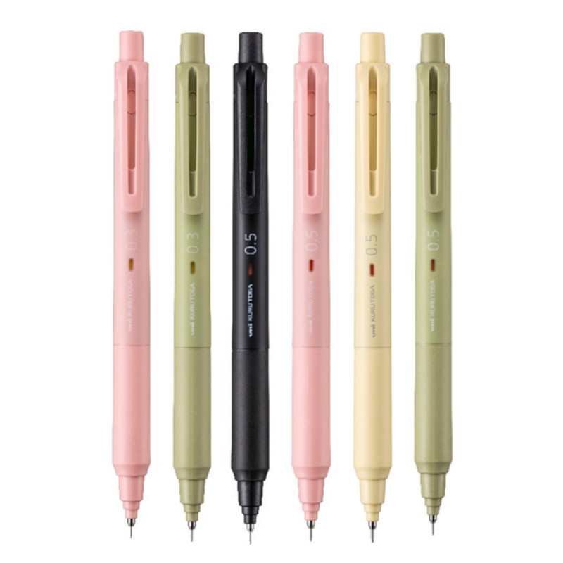 (限量)UNI KURA TAGO M3KS/M5KS系列-0.3/0.5mm 迴轉自動鉛筆-珊瑚粉(0.3)/藥草綠(0.3)/黑(0.5)/珊瑚粉(0.5)/奶油黃(0.5)/藥草綠(0.5)