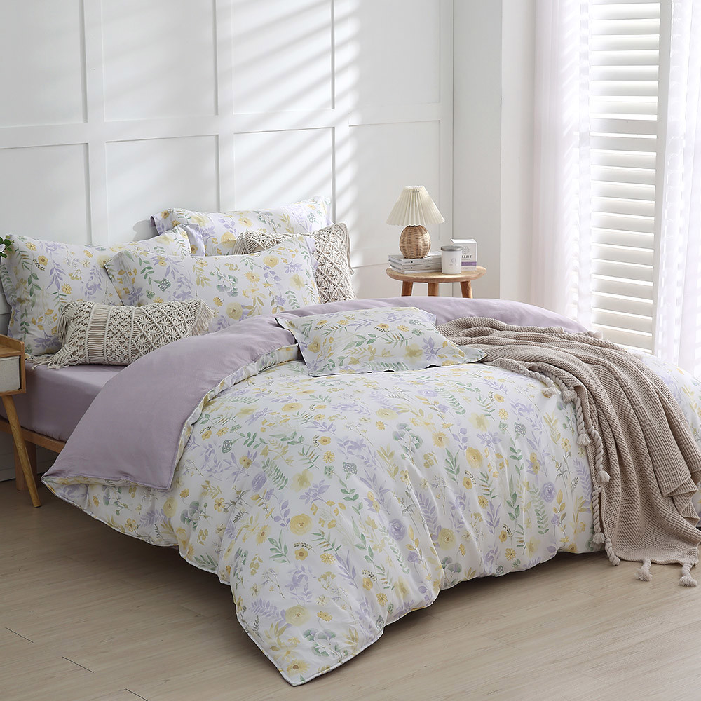 (雙人/加大/特大) / 抗菌天絲™兩用被床包組 / 芊芊花香 / HOYACASA