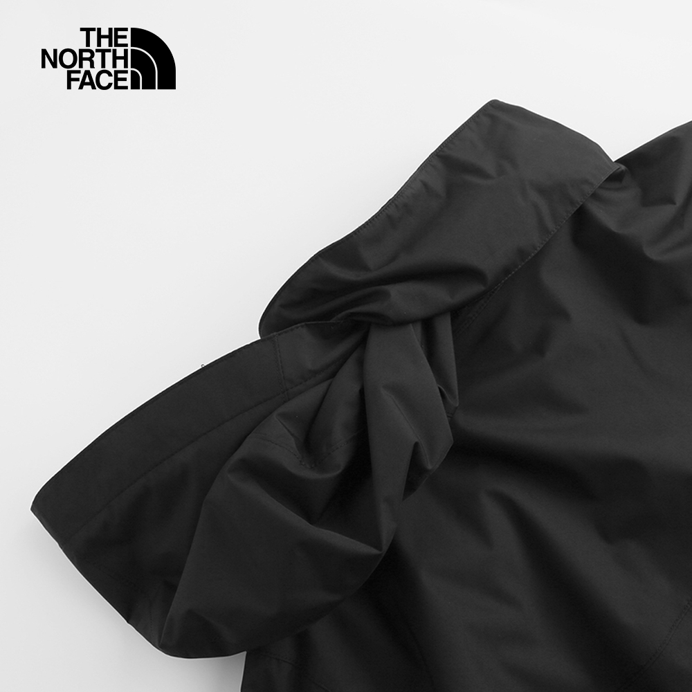 The North Face北面男款SANGRO黑色防水透氣保暖可調節收納連帽衝鋒衣｜88FRJK3