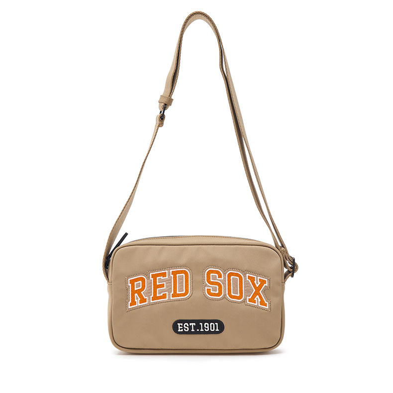 MLB 尼龍斜背子母方包 相機包 Varsity系列 波士頓紅襪隊 (3ACRM014N-43BGD)