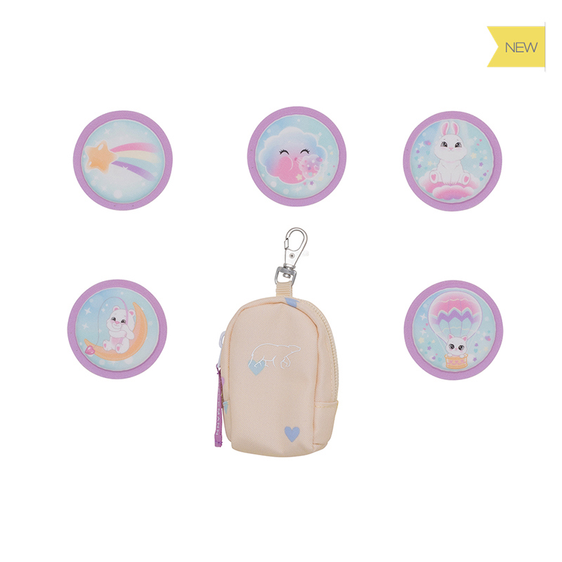 布章零錢包 - 奶油彩虹