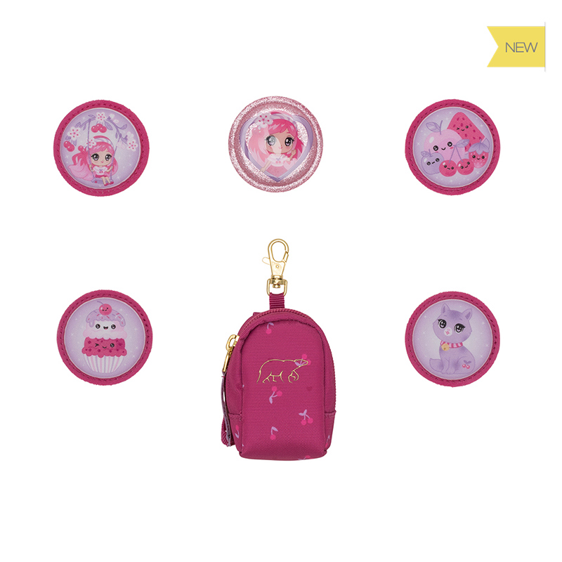 布章零錢包 - 甜美櫻桃