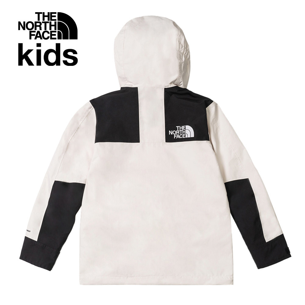 兒童白色DryVent防水透氣保暖連帽衝鋒衣｜899AQLI