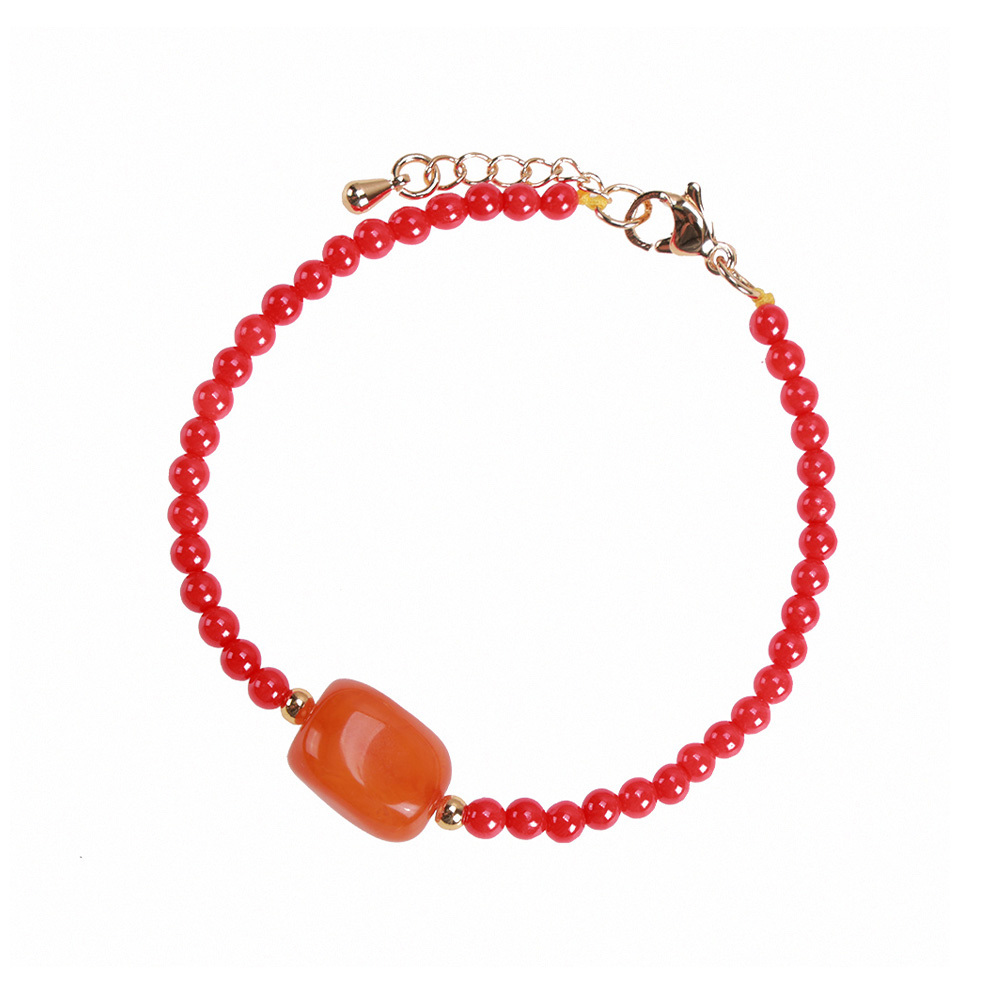 富貴平安天然紅珊瑚手鍊   (招財/辟邪化災/保平安/如來佛)