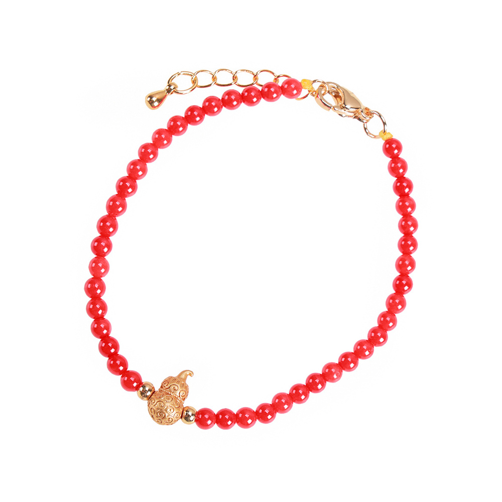 天賜福祿天然紅珊瑚手鍊 (招財/辟邪化災/保平安/如來佛)