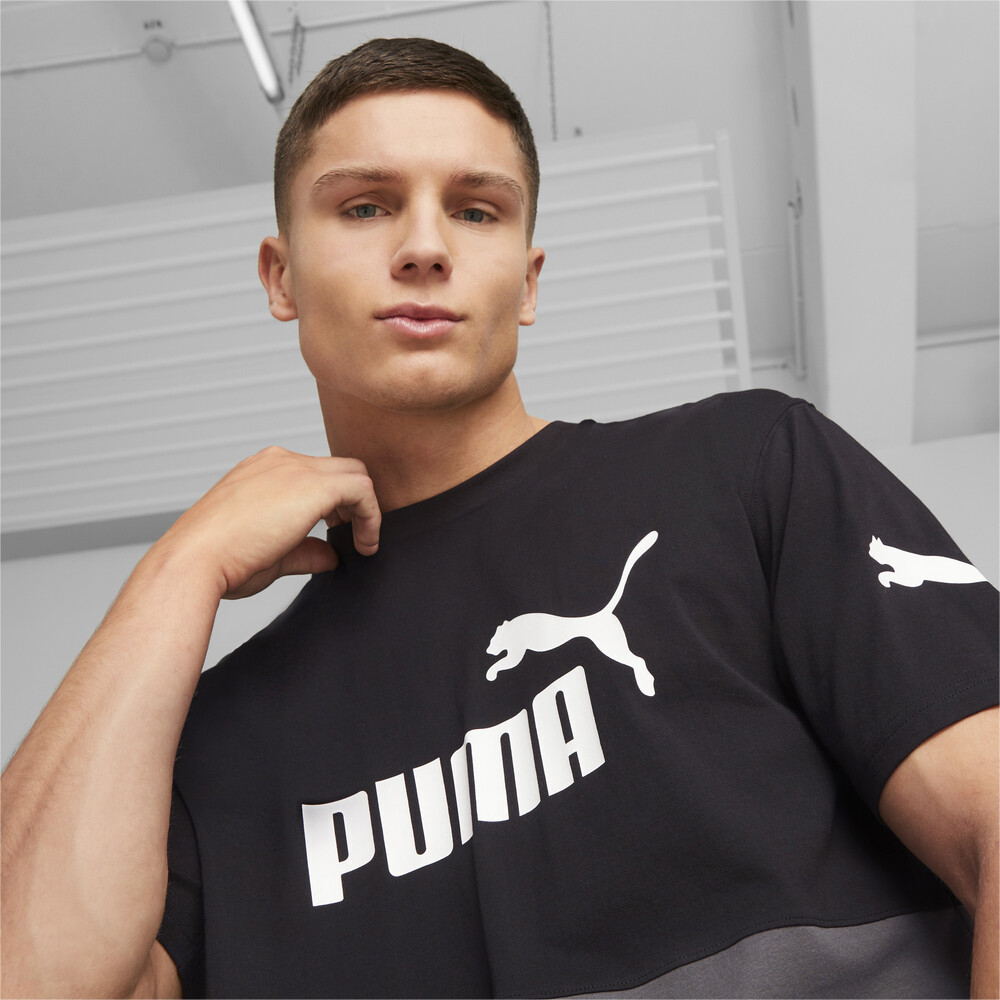 PUMA 基本系列Power撞色短袖T恤 男性