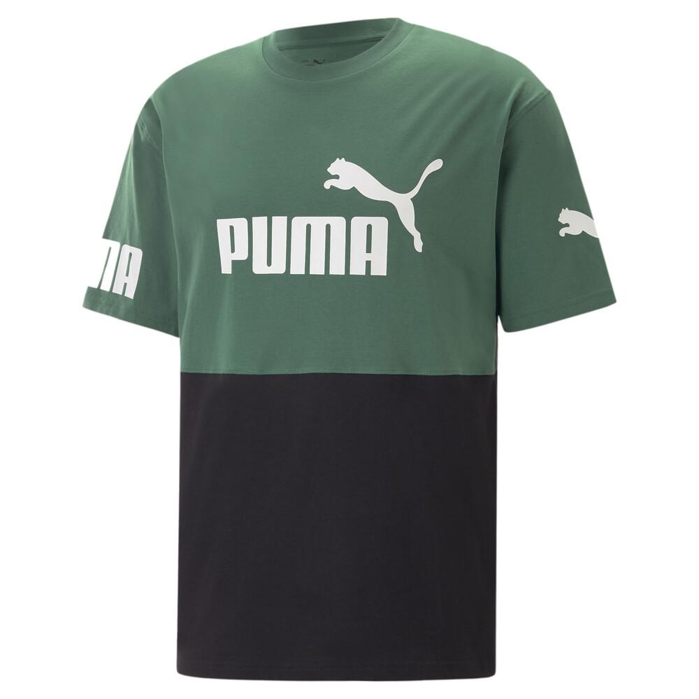 PUMA 基本系列Power撞色短袖T恤 男性