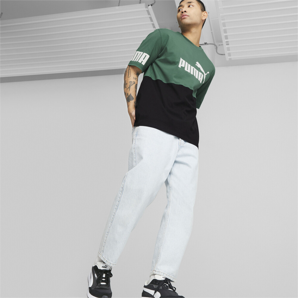 PUMA 基本系列Power撞色短袖T恤 男性