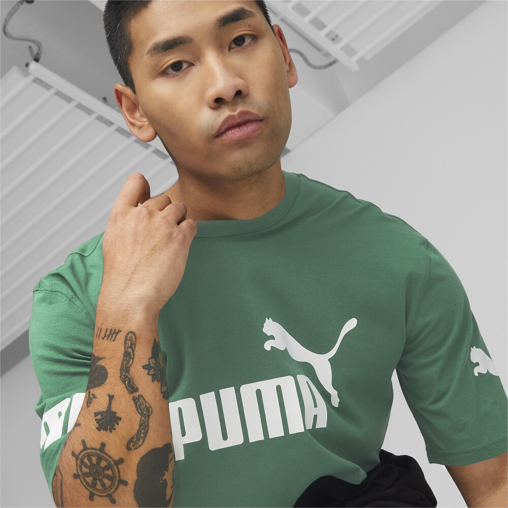 PUMA 基本系列Power撞色短袖T恤 男性
