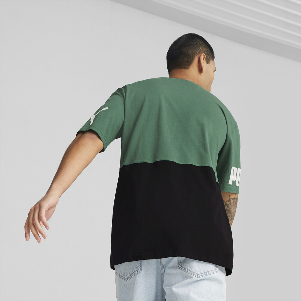 PUMA 基本系列Power撞色短袖T恤 男性