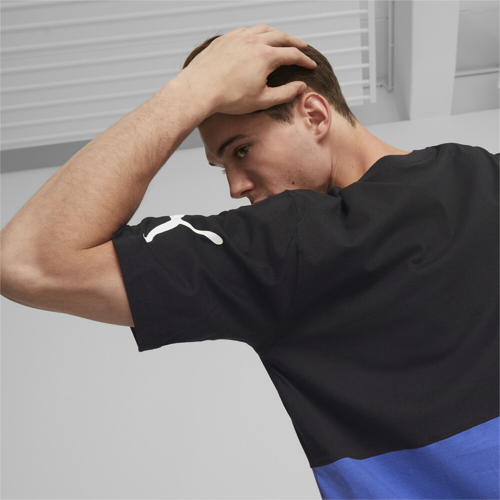 PUMA 基本系列Power撞色短袖T恤 男性