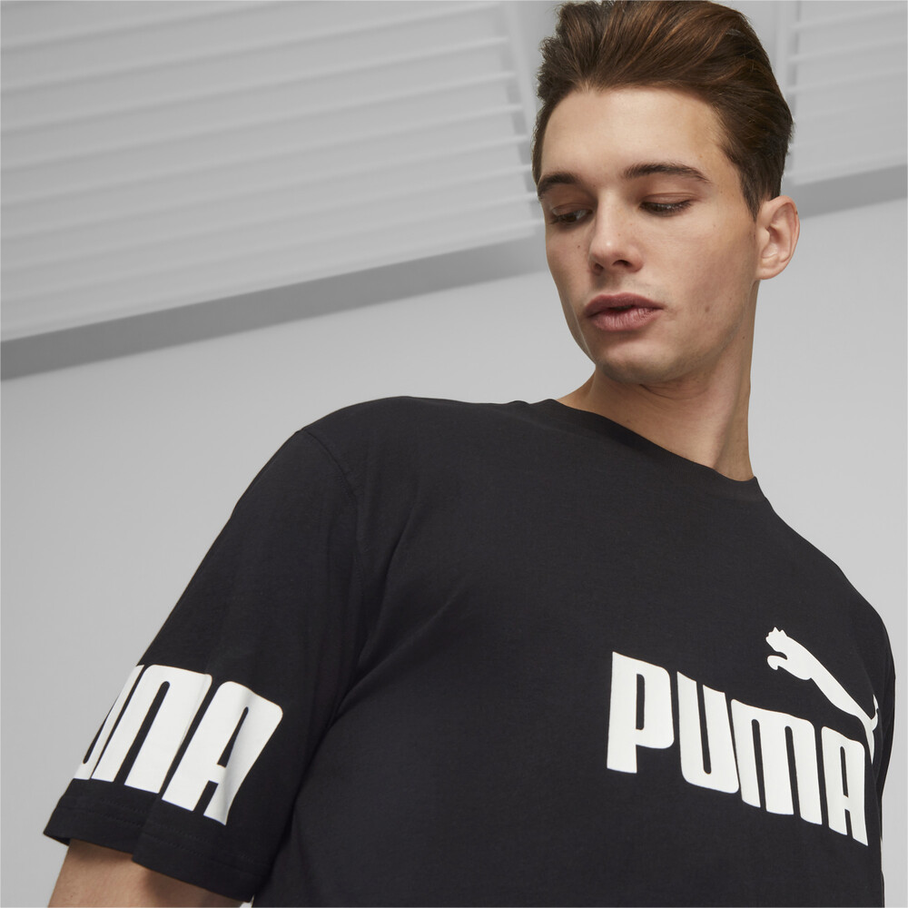 PUMA 基本系列Power撞色短袖T恤 男性