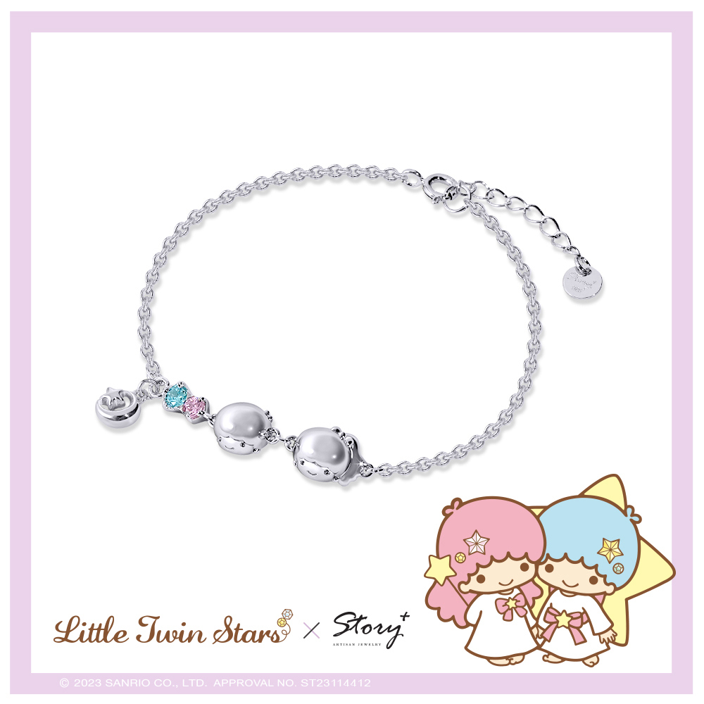 KikiLala星燦系列-雙子星晶鑽純銀手鍊