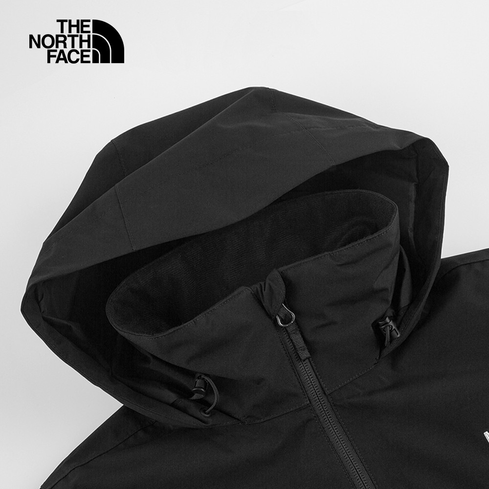 The North Face北面女款SANGRO黑色防水透氣可調節收納連帽衝鋒衣｜88FYJK3