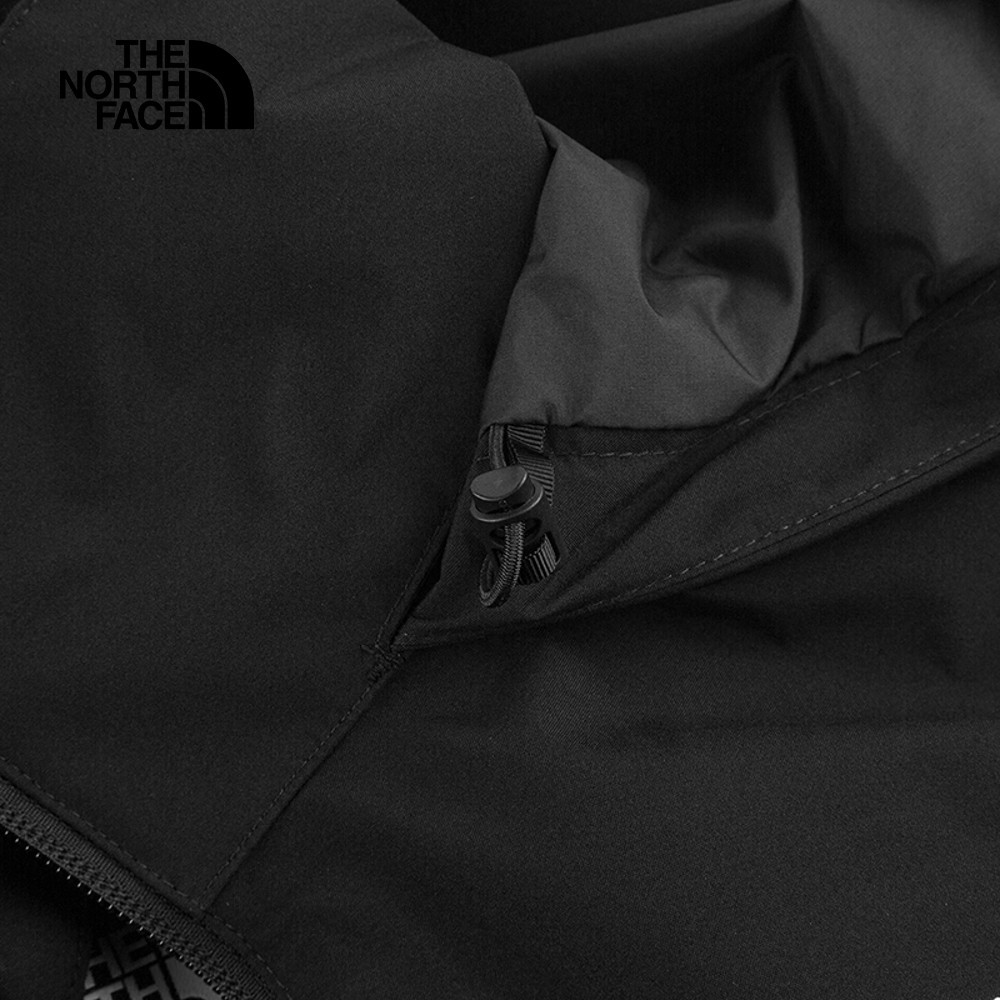The North Face北面女款SANGRO黑色防水透氣可調節收納連帽衝鋒衣｜88FYJK3