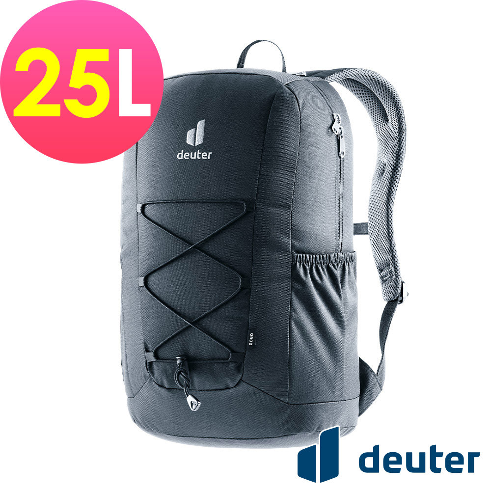 【deuter 德國】 GOGO休閒旅遊後背包25L(3813224黑/日用/學生背包)