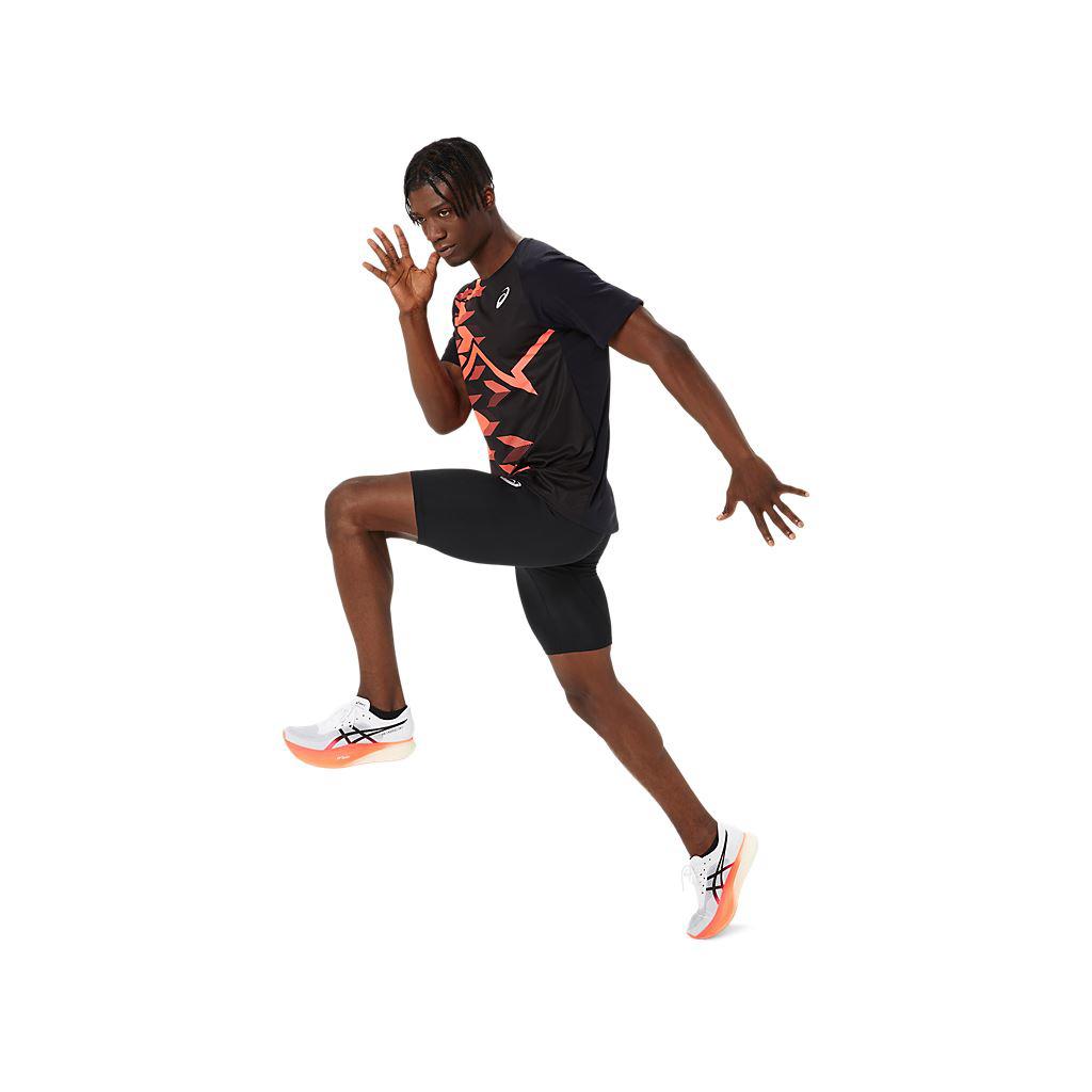 田徑短袖上衣 男款 PROFIT 田徑上衣 2091A666-001