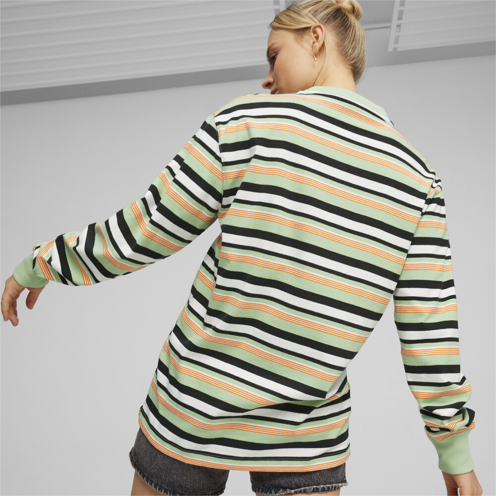 PUMA 流行系列Downtown 180條紋薄長T恤 男女共同