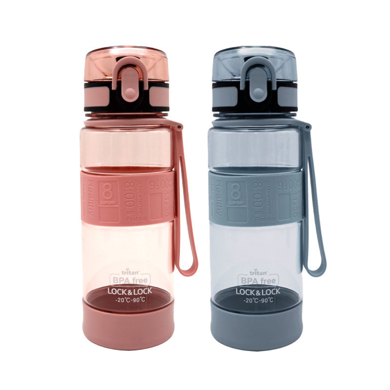 樂扣樂扣 優質矽膠提帶水壺(470ml)-莫蘭迪粉/莫蘭迪藍