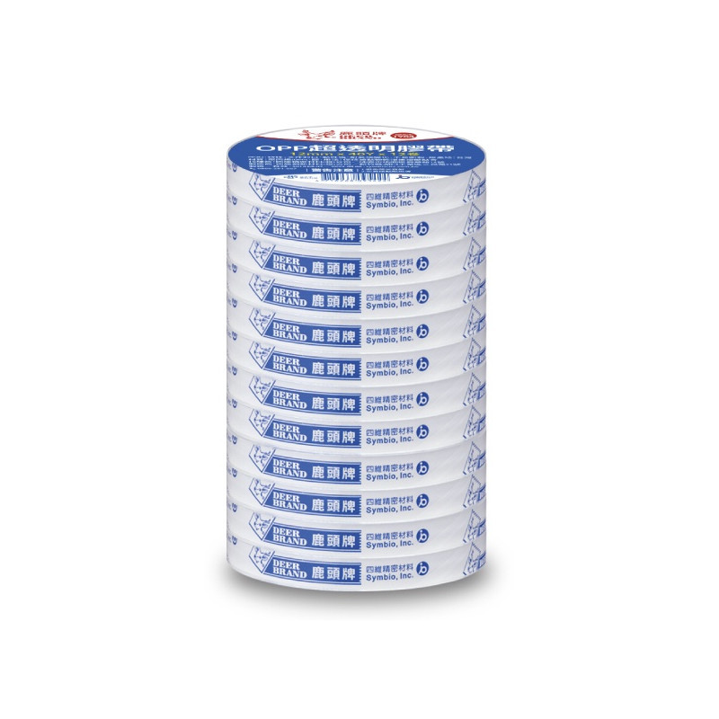 鹿頭牌 超透明優韌膠帶 12mmX40Y(12入)