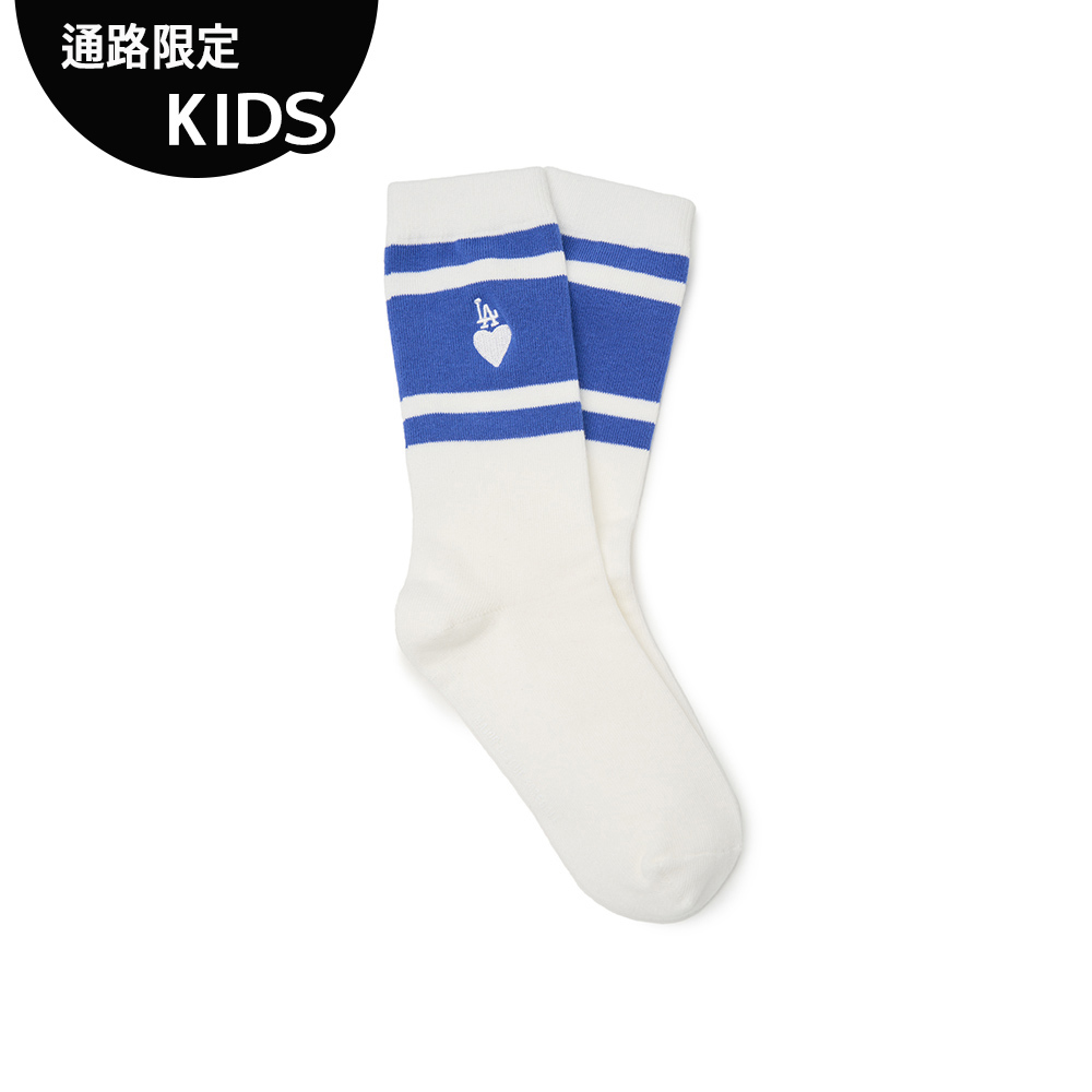 MLB KIDS 中筒襪 童襪 Heart系列 洛杉磯道奇隊 (7ASOH014N-07BLN)
