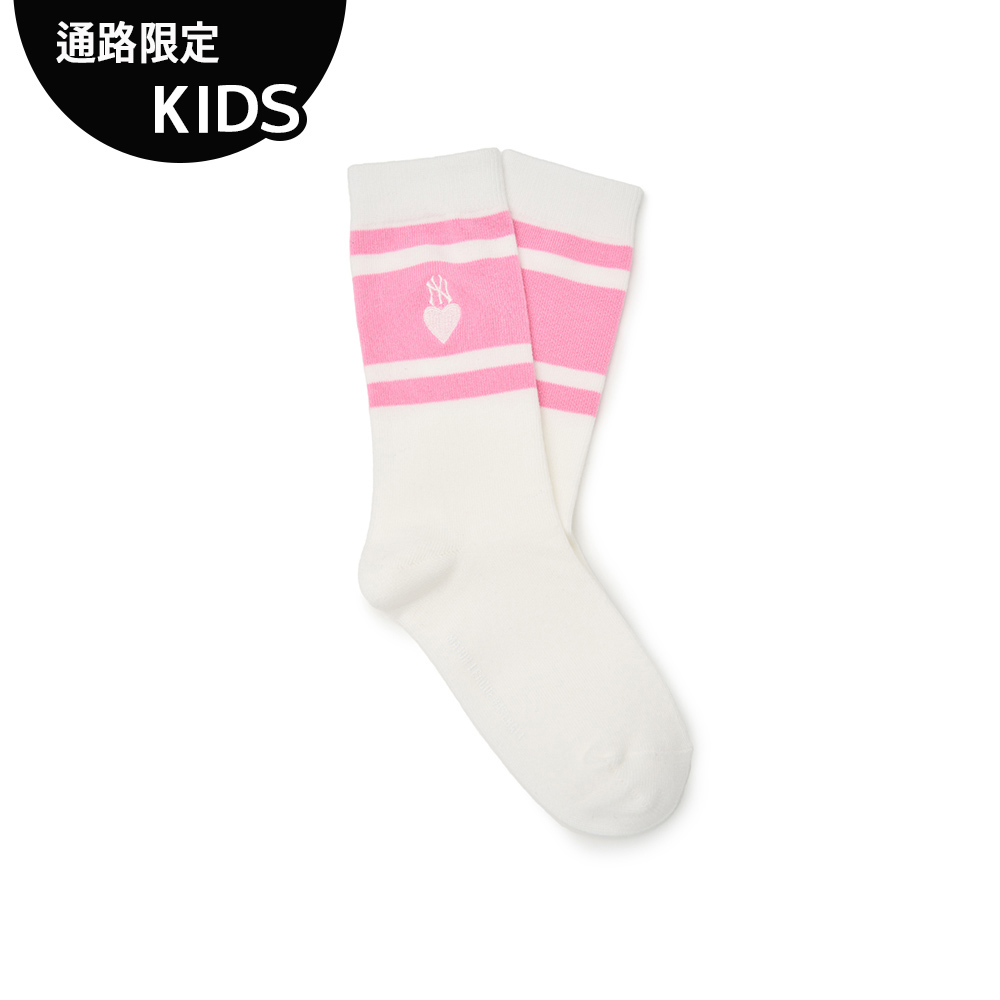 MLB KIDS 中筒襪 童襪 Heart系列  紐約洋基隊 (7ASOH014N-50PKP)