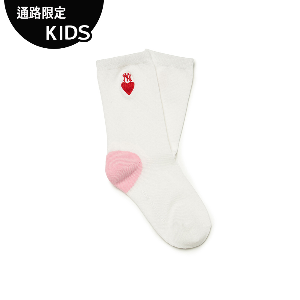 MLB KIDS 長筒襪 童襪 Heart系列 紐約洋基隊 (7FSOH014N-50PKP)