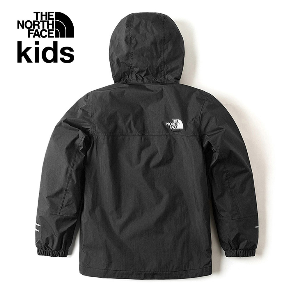 【限時搶購】兒童ANTORA黑色防水透氣連帽衝鋒衣｜8A48JK3