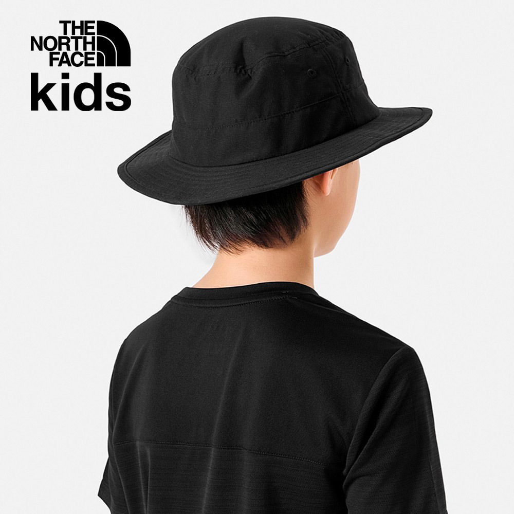 【10/26 12點限時搶購】The North Face北面兒童UPF黑色防曬透氣休閒漁夫帽｜7WHMSIY