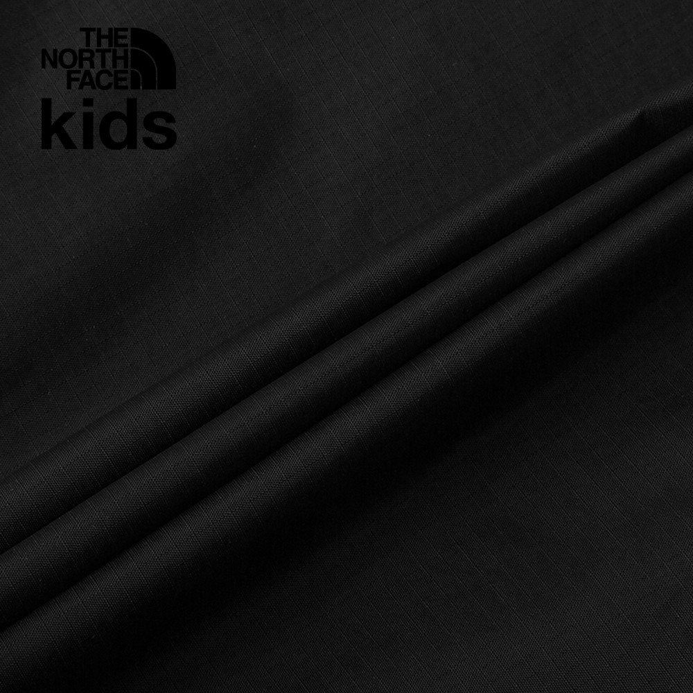 The North Face北面兒童ANTORA黑色防水透氣收腰連帽衝鋒衣｜8A49JK3