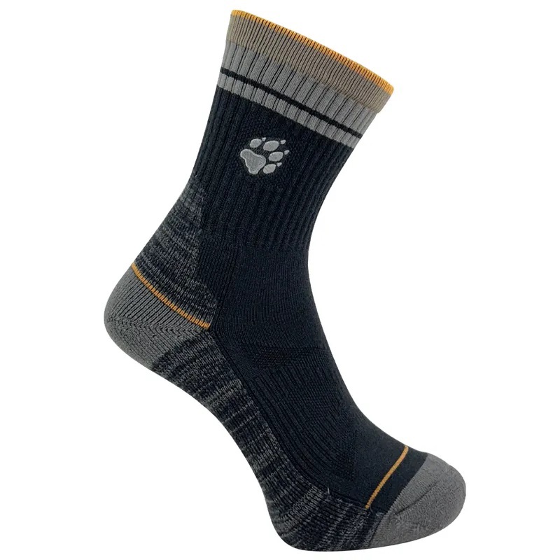 【Jack Wolfskin 飛狼】限時6折起★撞色保暖透氣美麗諾羊毛襪 登山襪『藍配灰』(194090)