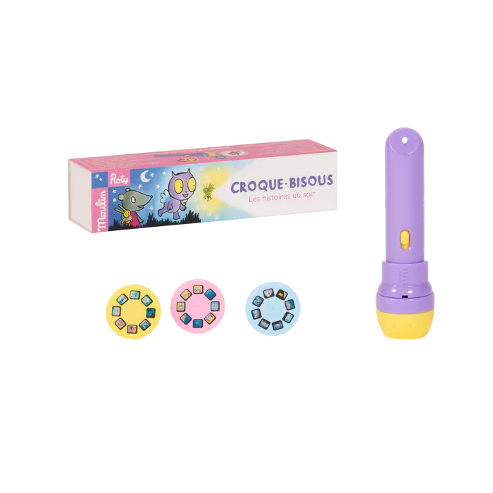 法國 Moulin Roty 故事書手電筒(休閒學校系列-克羅克比索)