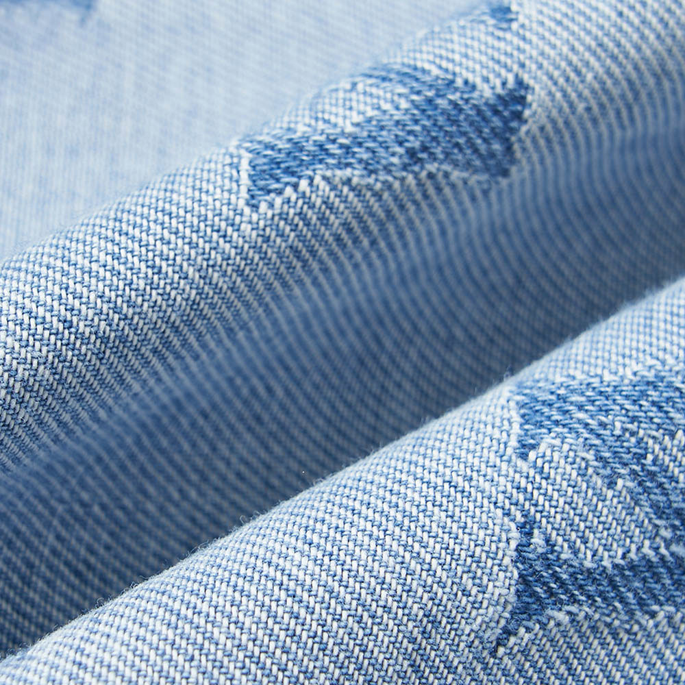 MLB  女版牛仔丹寧長版襯衫 連身裙 洋裝 Cube Monogram系列 紐約洋基隊 (3FDDM0141-50BLL)