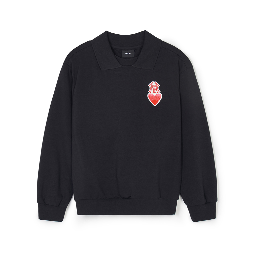 MLB Korea MLB KIDS 大學T 童裝 Heart系列 紐約洋基隊 (7AMTH0141-50BKS)－