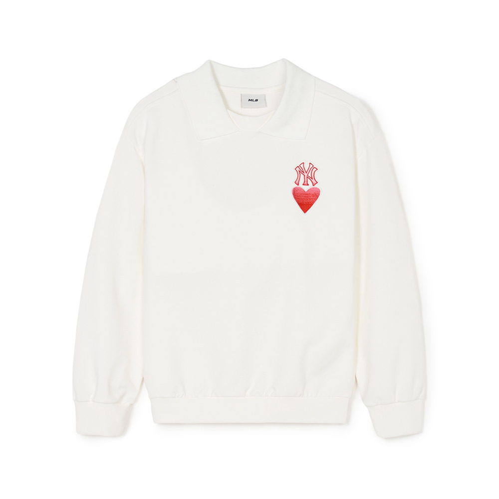 MLB KIDS 大學T 童裝 Heart系列 紐約洋基隊 (7AMTH0141-50IVS)