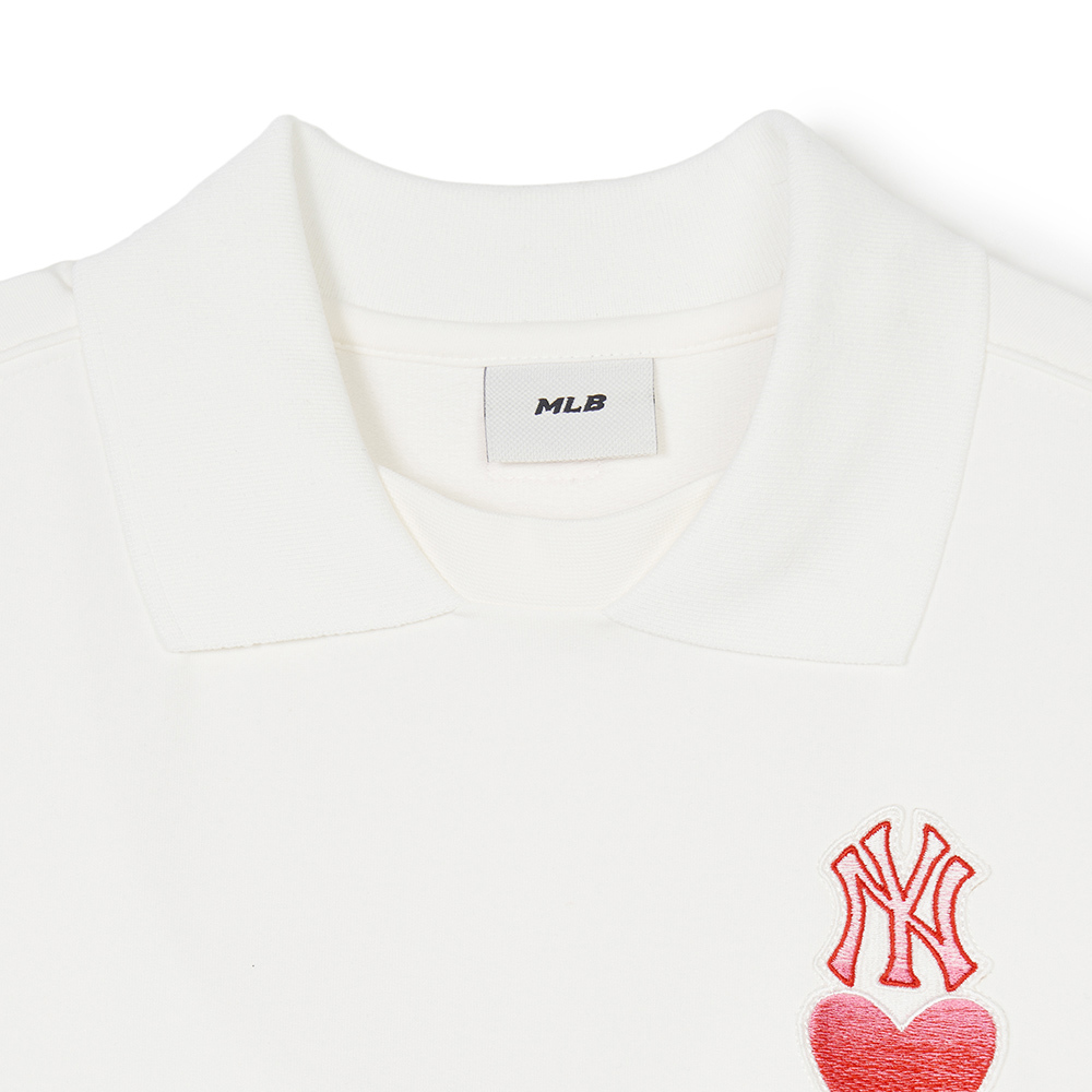 MLB KIDS 大學T 童裝 Heart系列 紐約洋基隊 (7AMTH0141-50IVS)