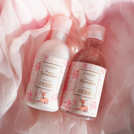 【OHANA MAHAALO】桃氣斑比 小金緻洗髮修護組(金緻洗髮露250ML+金緻修護乳250ML)