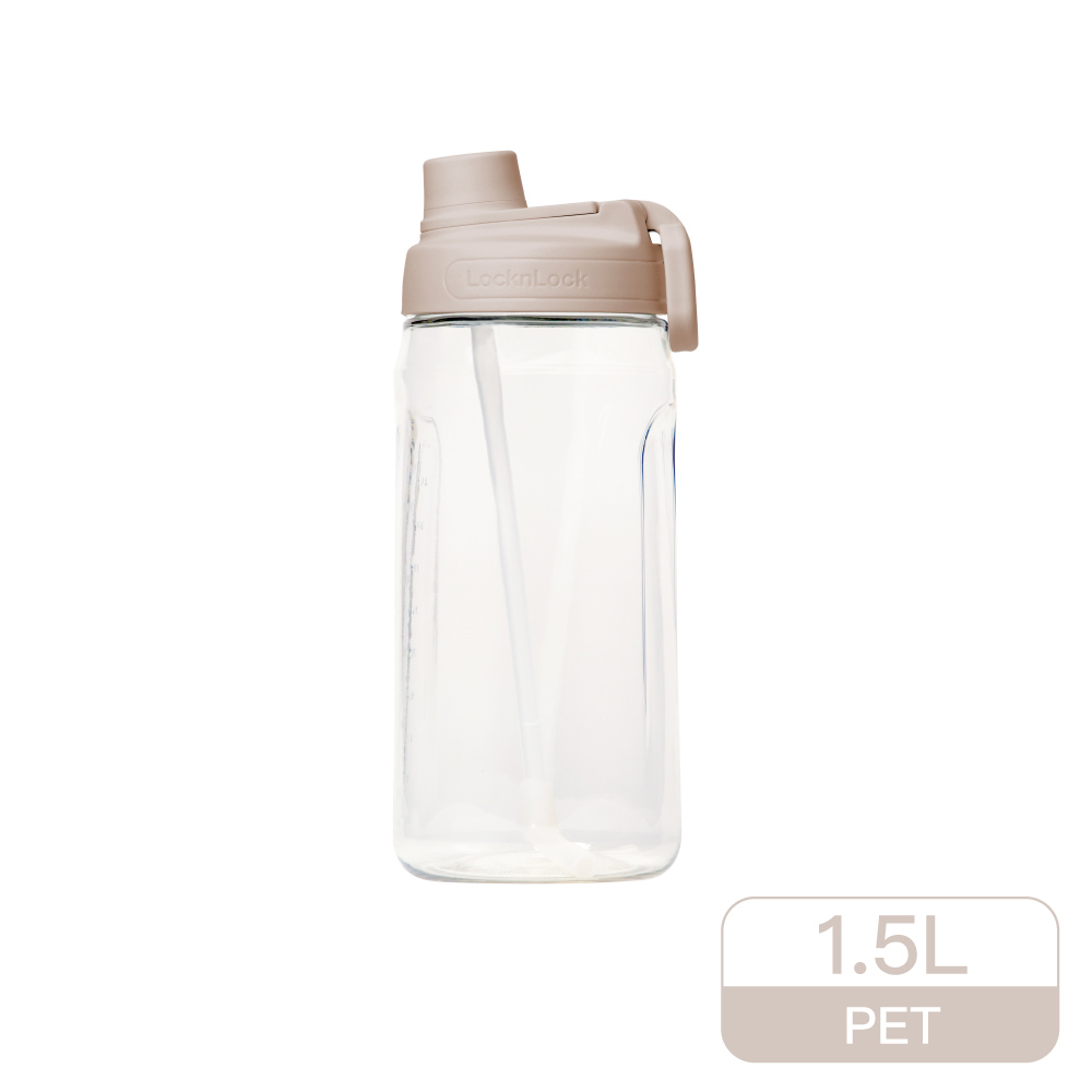 樂扣樂扣大容量豪飲冷水壺1.5L(附吸管)/淡莫粉(HAP941SMLPIK)