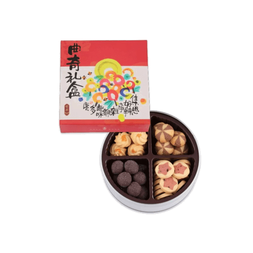 【奇華餅家】曲奇禮盒 375g（蔓越莓餅乾、菊花奶酥、巧克力夾心、巧克力魔球）