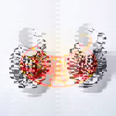 【韓國 Luycho】鏡面倒影動物圖案咖啡杯 (非洲象)-廠商直送