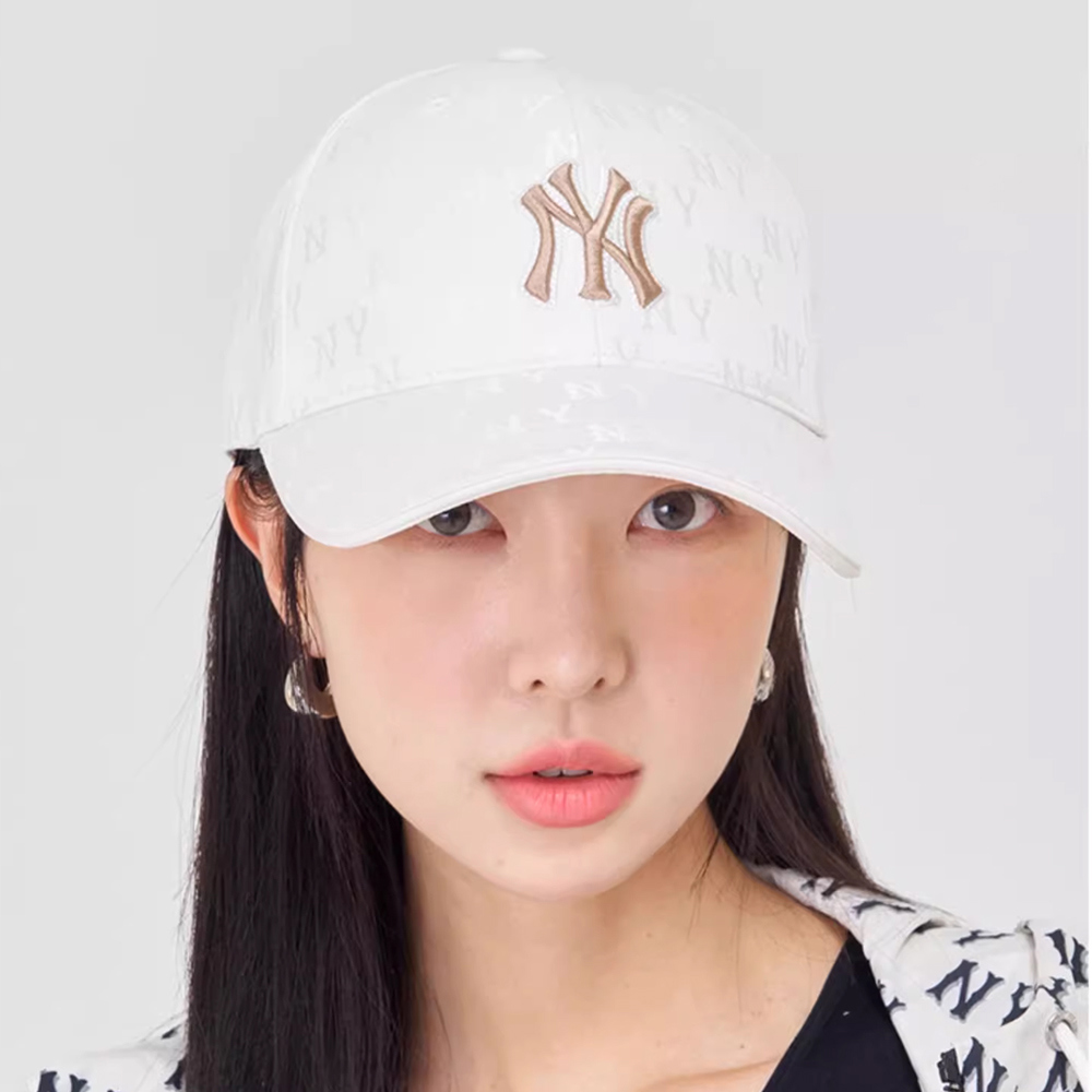 MLB 可調式硬頂棒球帽 Monogram系列 紐約洋基隊 (3ACPM014N-50CRS)