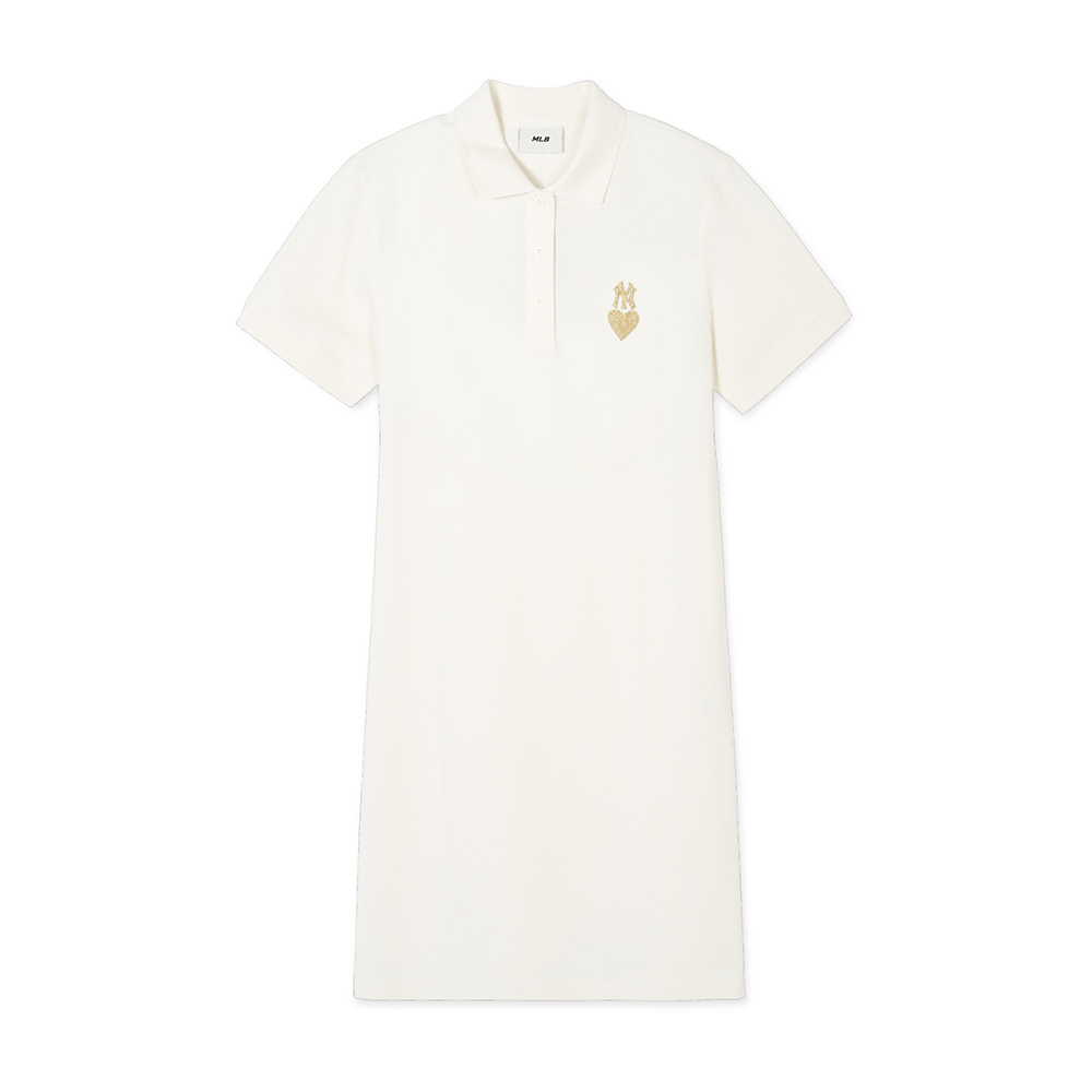 MLB 連身裙 洋裝 長版上衣 Heart系列 紐約洋基隊 (3FOPH0143-50CRS)