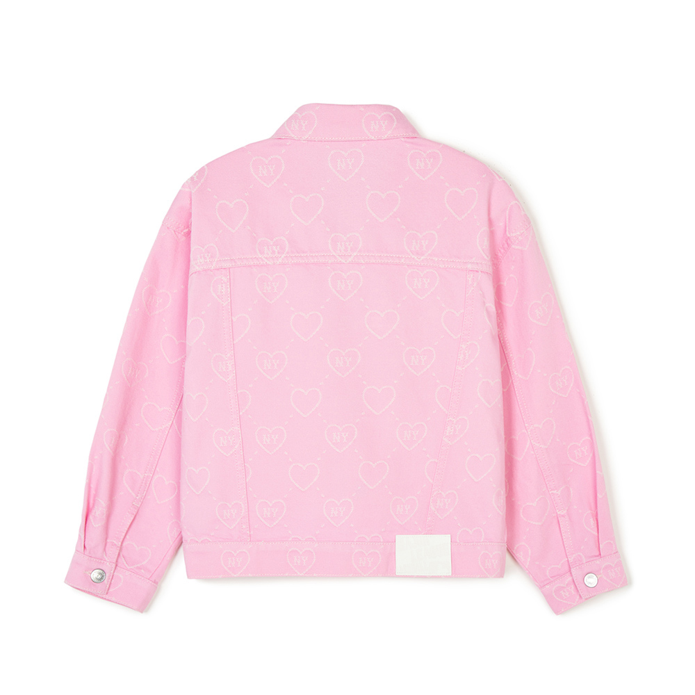 MLB KIDS 牛仔丹寧外套 童裝 Heart系列 紐約洋基隊 (7FDKH0141-50PKP)