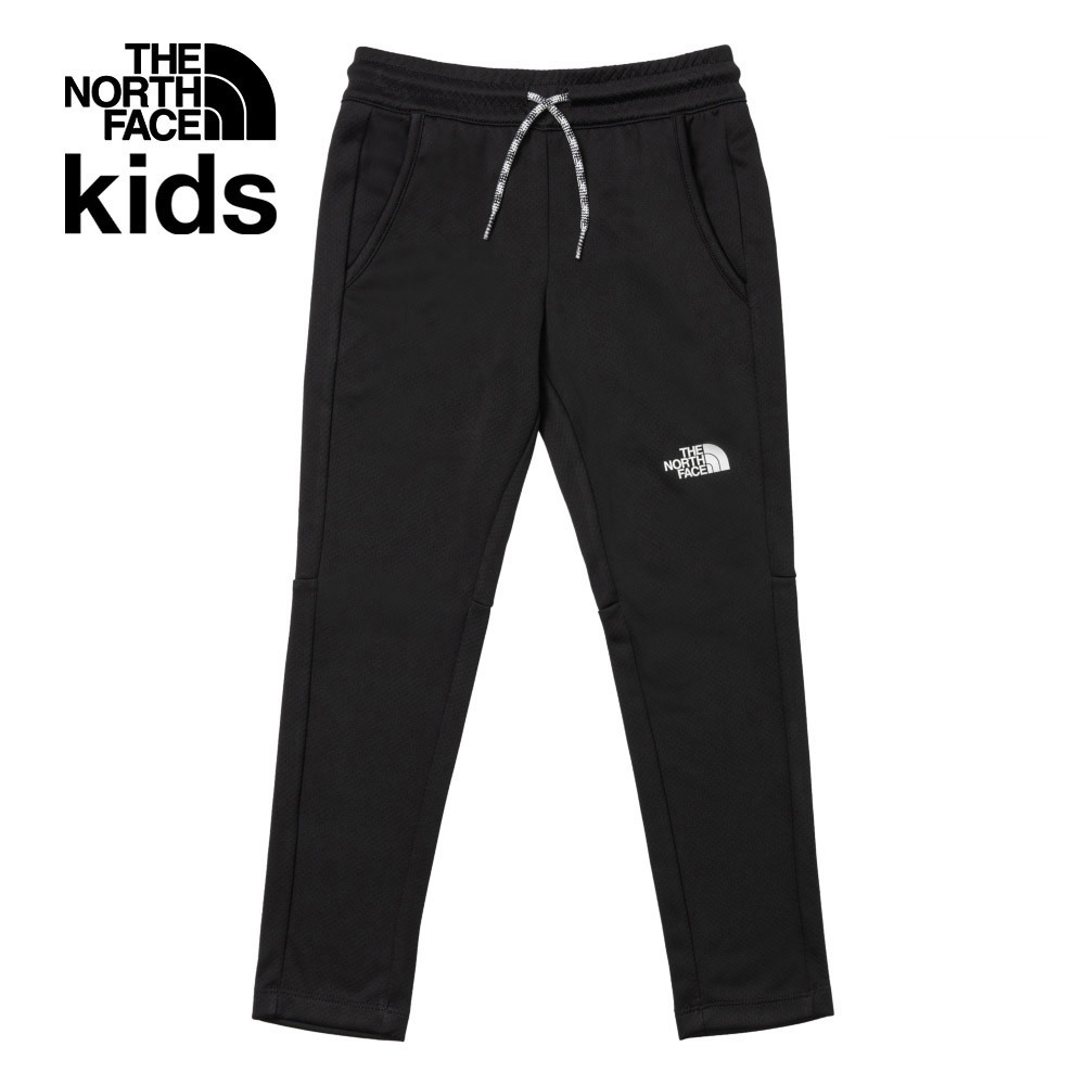 The North Face北面兒童黑色可調節褲腰運動休閒縮口褲｜86U0JK3