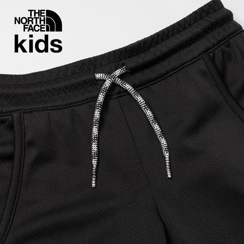 The North Face北面兒童黑色可調節褲腰運動休閒縮口褲｜86U0JK3