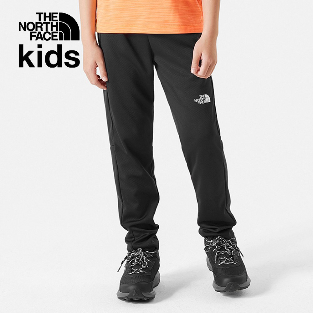 The North Face北面兒童黑色可調節褲腰運動休閒縮口褲｜86U0JK3