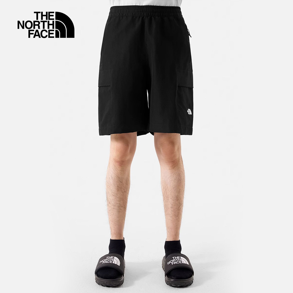 【10/27 00點限時搶購】The North Face北面男款黑色防潑水彈力褲腰寬鬆短褲｜87UZJK3