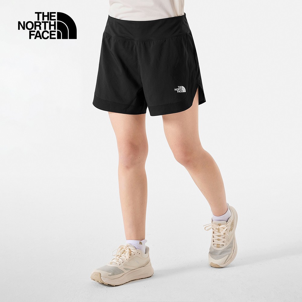 【10/26 00點限時搶購】The North Face北面女款黑色防潑水舒適彈力褲腰休閒短褲｜83TXJK3