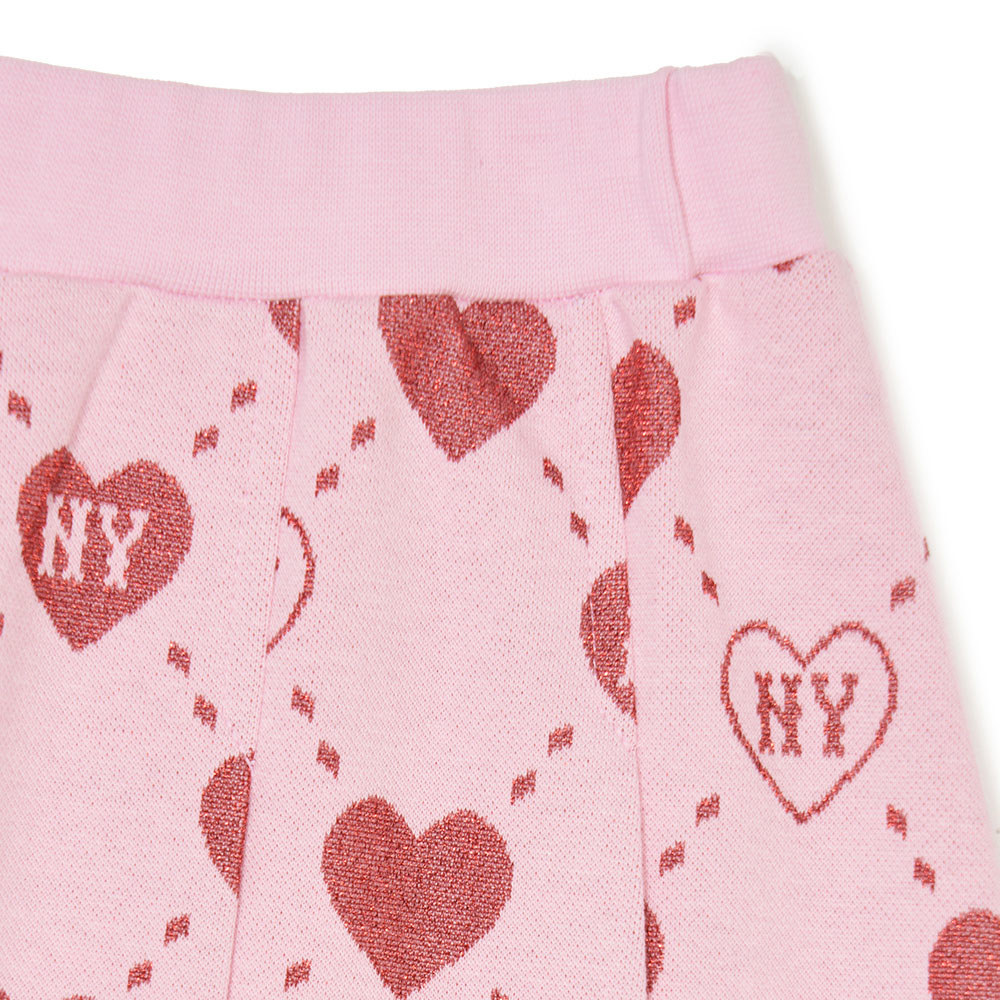 MLB KIDS 短裙 百褶裙 童裝 Heart系列 紐約洋基隊 (7FSKH0241-50PKP)