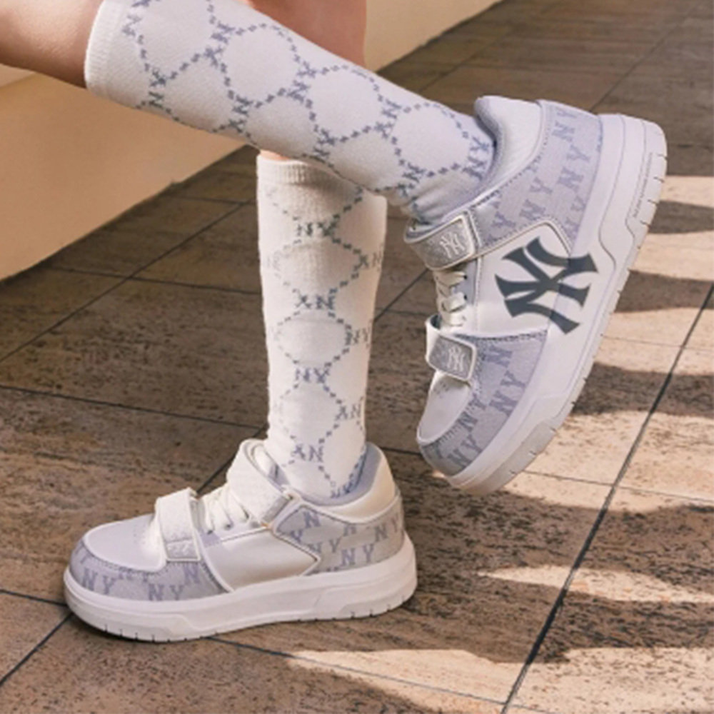 MLB KIDS Monogram老爹鞋 學長鞋 童鞋 Chunky Liner 紐約洋基隊 (7ASXLM34N-50GRL)
